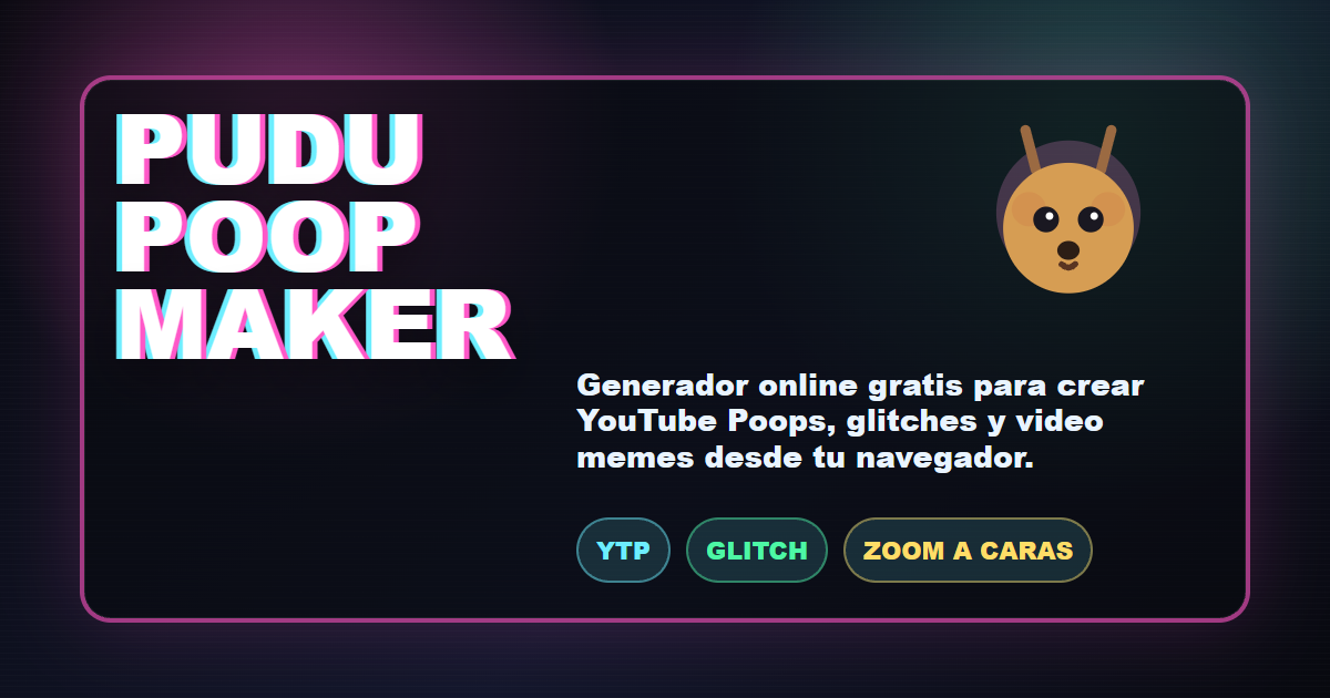 Pudu Poop Maker | Generador de YouTube Poop online gratis